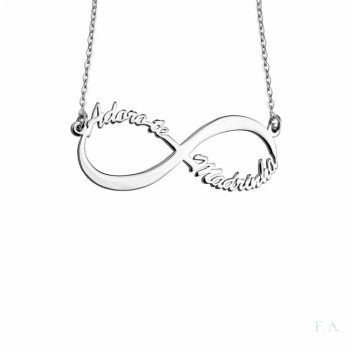 Colar Prata  Infinito Adoro-te Madrinha