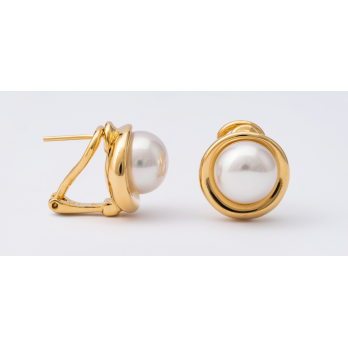 BRINCOS MAJORICA MARGOT PRATA DOURADA