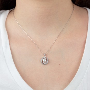 COLAR PÉROLA LOTUS SILVER