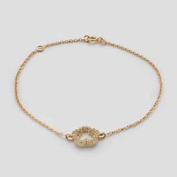 Pulseira Flor em Ouro 9k
