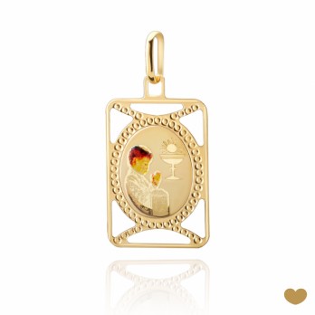 Medalha Menino Comunhão Passion Gold 19k