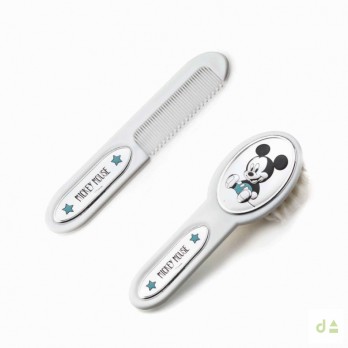 Set Dhome Escova & Pente Mickey  PVD PRATEADO