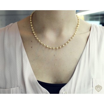 Colar Bolas de Viana Saudade  PRATA DOURADA