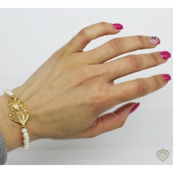 Pulseira Filigrana - Felicidade PRATA DOURADA