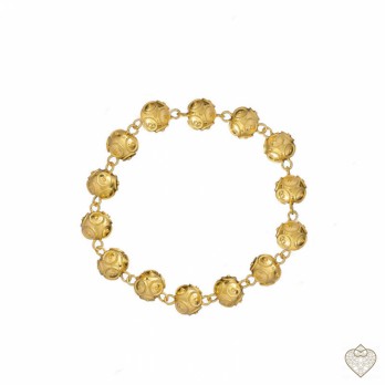 Pulseira Bolas de Viana [0.4cm]  PRATA DOURADA