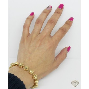 Pulseira Bolas de Viana [0.4cm]  PRATA DOURADA
