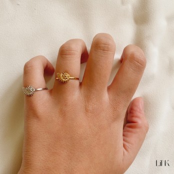 Anel Link Bali Style - Búzio  Prata