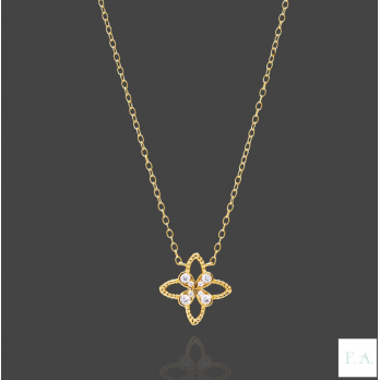 Colar FA com Zircónias PRATA DOURADA