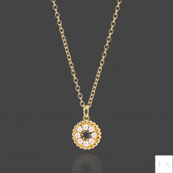 Colar FA com Zircónias PRATA DOURADA