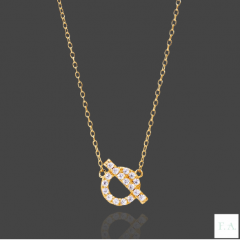 Colar FA com Zircónias PRATA DOURADA