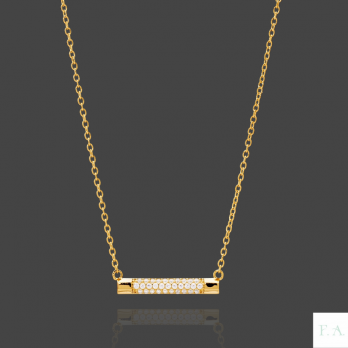 Colar FA com Zircónias PRATA DOURADA