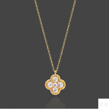 Colar FA com Zircónias PRATA DOURADA