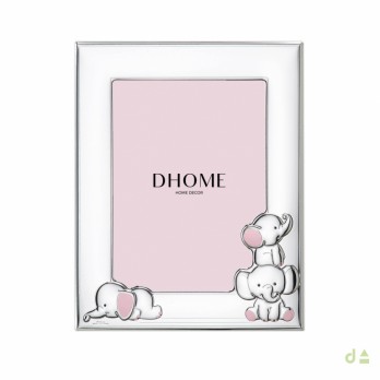 Moldura Dhome Criança com Elefante  PVD/PRATEADO