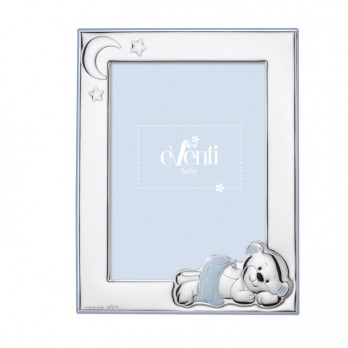 Moldura Dhome Criança com URSO  PVD/PRATEADO