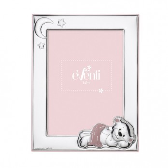 Moldura Dhome Criança com URSO  PVD/PRATEADO