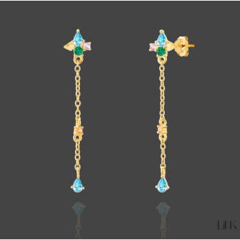 Brincos Link  PRATA DOURADA