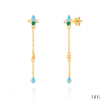 Brincos Link  PRATA DOURADA