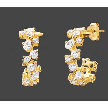 Brincos Link  PRATA DOURADA