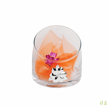 Jarra Dhome Flores PVD/PRATEADO