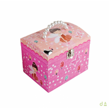 GUARDA JOIAS FADA  BILAMINADO PRATA