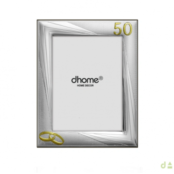 Moldura Dhome 50 Anos  PVD PRATEADO