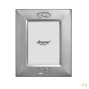 Moldura Dhome 25 Anos  PVD PRATEADO
