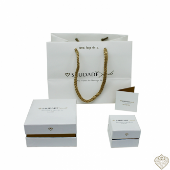Brincos Filigrana Saudade Prata dourada