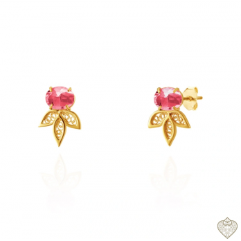 Brincos Filigrana Saudade Prata dourada