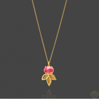 Colar Filigrana Saudade  PRATA DOURADA