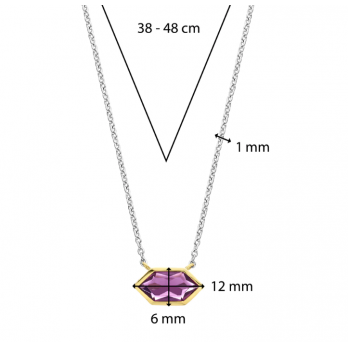 COLAR PRATA TI SENTO 34041PU/42