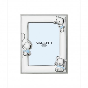 Moldura  Criança com Urso PVD/PRATEADO