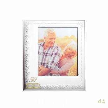 Moldura Dhome 50 Anos  PVD PRATEADO