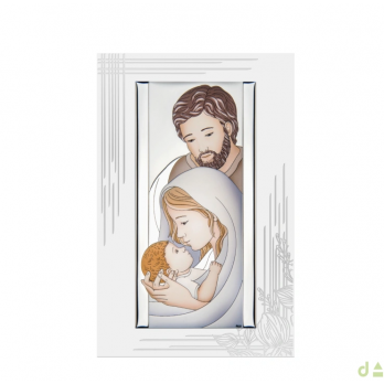 Quadro Dhome Sagrada Familia  PVD PRATEADO