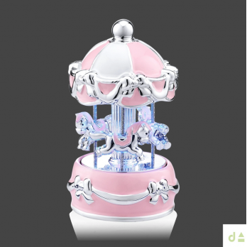 Carrossel Musical Dhome Cavalinhos C/ LUZ   BILAMINADO