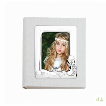 Álbum Dhome Comunhão com Moldura  PVD/PRATA