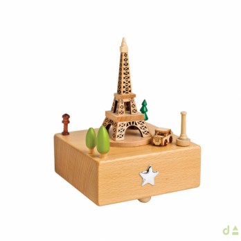 Carrossel Musical Torre Eiffel BILAMINADO PRATA