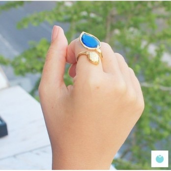 ANEL PEDRA AZUL LINK