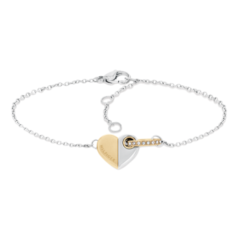 PULSEIRA TOMMY HILFIGER coração bicolor e cristais