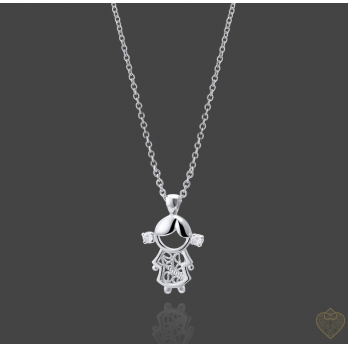 Colar Prata  Saudade Menina