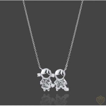 Colar Prata  Saudade Menina & Menino