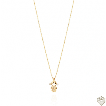 Colar Prata Dourada Saudade Menina