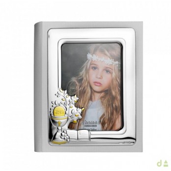 Álbum Dhome Comunhão com Moldura  PVD/PRATA