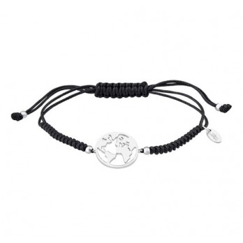 PULSEIRA MAPA MUNDO LOTUS SILVER LP1898-2/2 PRATA