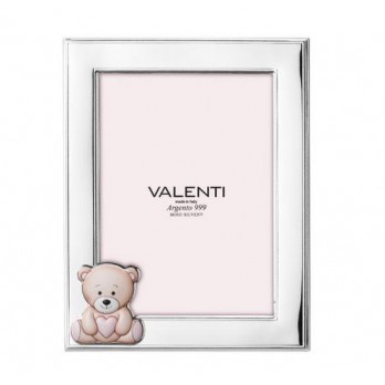 Moldura  Criança com Urso PVD/PRATEADO