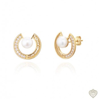 Brincos Filigrana Saudade Prata dourada