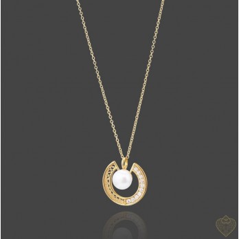 Colar Saudade  PRATA DOURADA