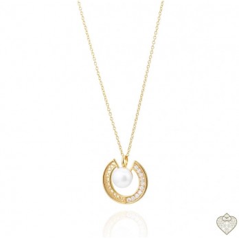 Colar Saudade  PRATA DOURADA