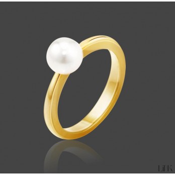 Anel Link  Prata dourada