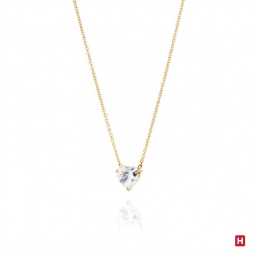 Colar Hassu Coração ZIRCÓNIA