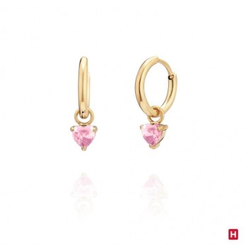 Argolas Hassu  Coração Rosa